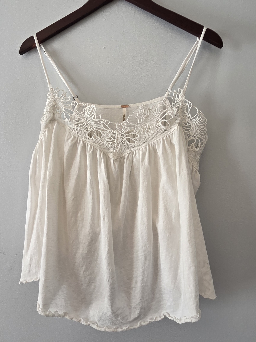 Free People Kayla Lace Camisole with Intricate Lace Trim Size L
